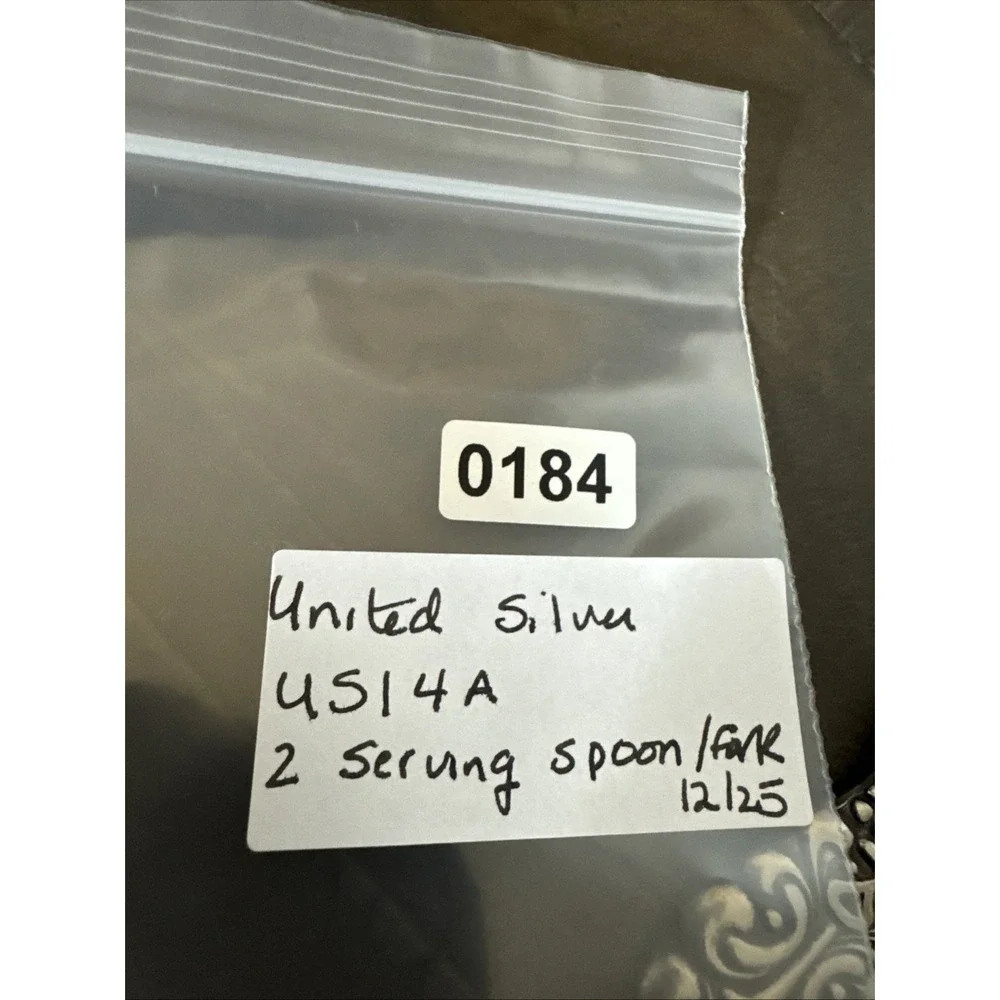 Vintage Flatware United Silver Co. USI4A Serving Fork, Serving‎ Spoon Stainless